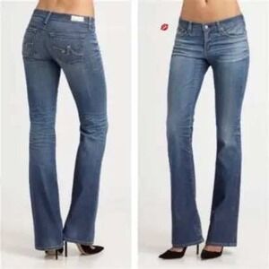 AG Adriano Goldschmied The Angel Bootcut Jeans Dark Wash Blue SZ 27R Vintage Y2K